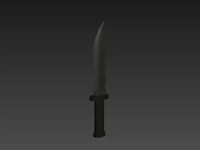 Knife model Low-poly 3D model