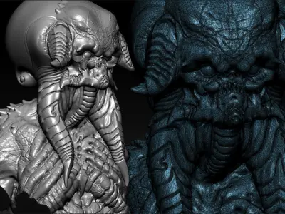 Monster BUST Free 3D print model