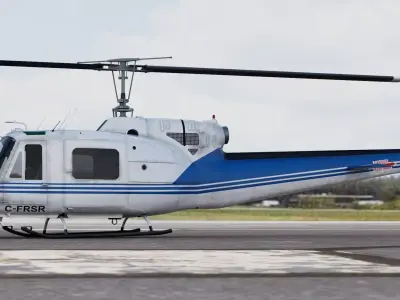 Bell Iroquois UH-1 Huey 204B Helicopter  3D model