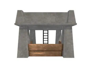Gun Tower 4 Free low-poly 3D model