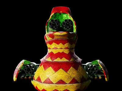 Duck Turret  Low-poly 3D model