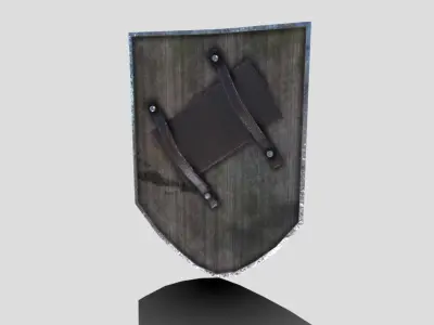 Medieval Heater Shield Low-poly 3D model
