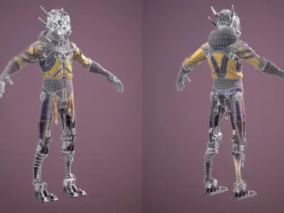 Cyborg Character 3D model
