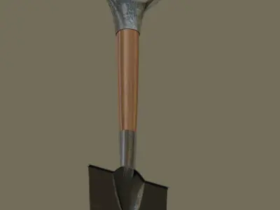 Short shovel Low-poly 3D model purchase