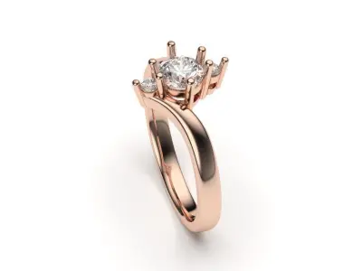 solitaire with ring sizes  8 part S12 3D print model