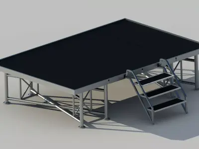 Transtage Portable Stage Low-poly 3D model