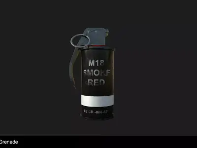 M18 Smoke Grenade Low-poly 3D model get