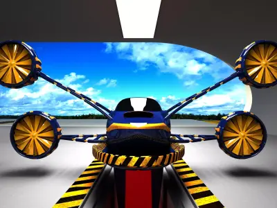Blue Turbo 3D model