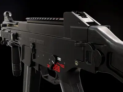 UMP - Model and Textures Low-poly 3D model