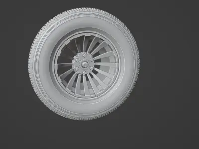 Wheel Low-poly 3D model