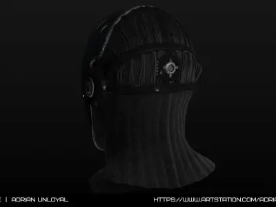 Sci-fi Deep-Dive Helmet Low-poly 3D model