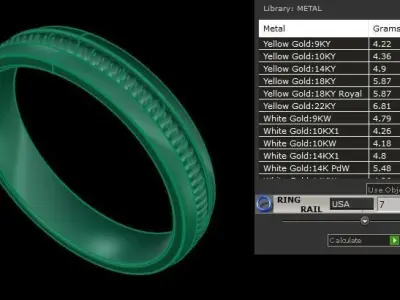 Rope Twist Wedding band Fashion Ring Size7 3D print model