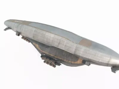 Future sci-fi style airship 3D model