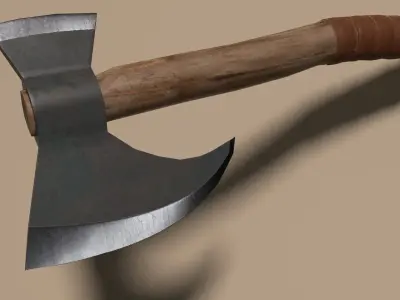 Battle Axe Low-poly Low-poly 3D model