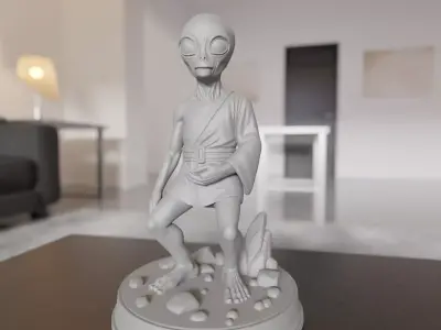 alien Star monk 3D print model