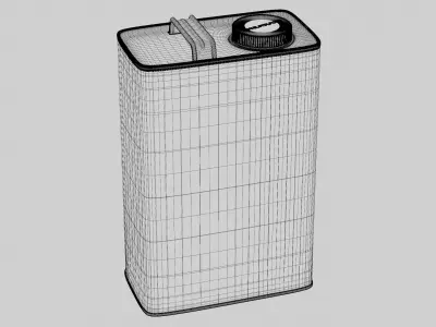Paint Can 1 Gallon F-Style Oblong 3D Model 3D model