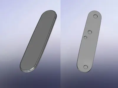 Workpiece for VICTORINOX Swiss Army Knife 91mm Handle pads 3D print model