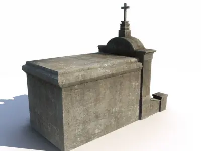 Mausoleum - tomb 2 Low-poly 3D model