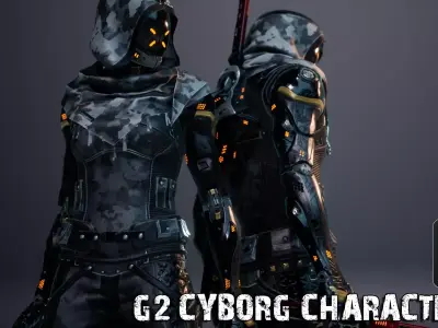 G2  Cyborg  Low-poly 3D model