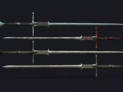 Dark Knight Longsword 2 Low-poly 3D model