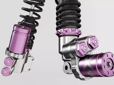 X2 Shark Factory Suspension for Vespa Low-poly 3D model