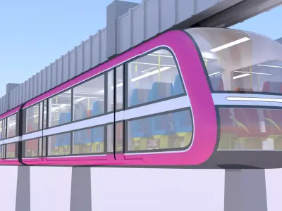 Elevated train concept 2024 3D model