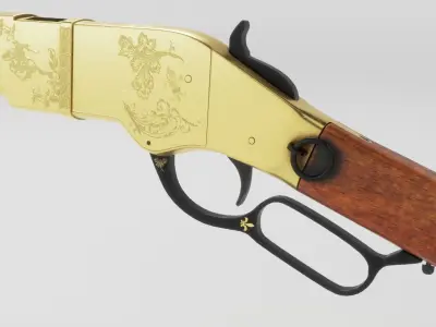 Winchester 1866 Low-poly 3D model purchase