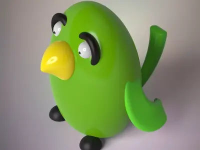 Cartoon bird 3D model get