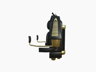 Jetpack G02 Black Golden - SciFi Character Design Low-poly 3D model