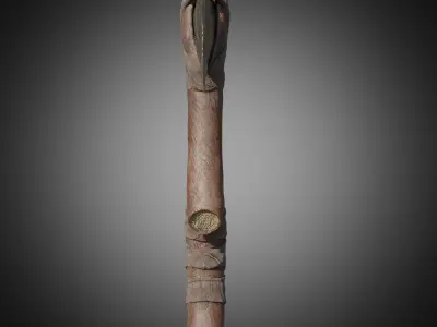Low-poly stone axe Free low-poly 3D model