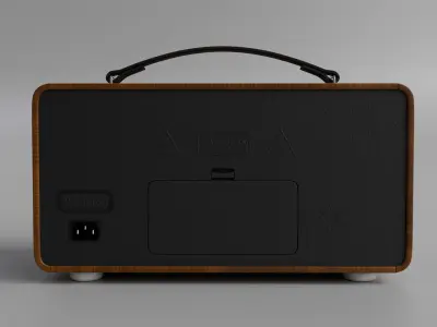 Retro portable radio 3D model