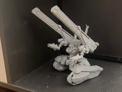 Gundam GQuuuuuuX Guntank 144 Scale Fully Articulated 3D print model
