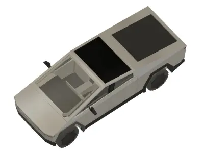 tesla cybertruck 3D print model