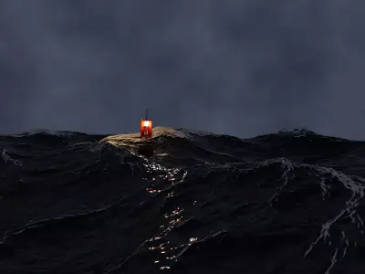 ocean animation blender file 3D model