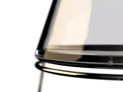 Laboratory Beaker on Tripod with Candle Free 3D model