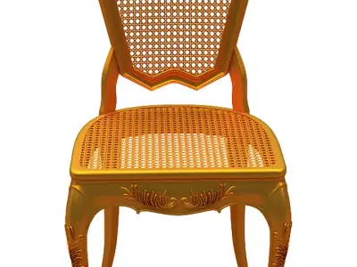 Classical Dining chair Low-poly 3D model