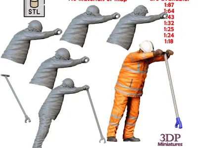 N2 Railway Track Worker 3D print model