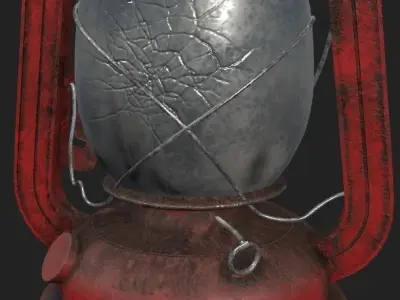 Old Lantern PBR Free 3D model