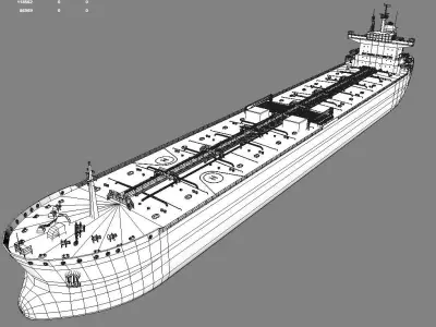 Tanker Panamax Low-poly 3D model