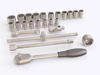 Set of wrenches 02 3D model