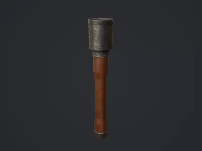 Stick Grenade Low-poly 3D model purchase