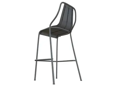 Chair metal bar stool 3D model