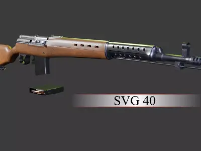 SVT 40 Low-poly 3D model