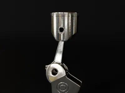 Mechanical Piston-Rigged and Animated 3D model