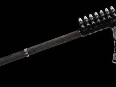 Axe 03 Realistic Medieval PBR 3D Model for Unity Built-in Low-poly 3D model