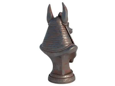 Anubis bust Low-poly 3D model