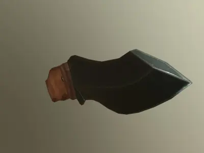 Game Ready Realistic Low Poly Combat Knife Low-poly 3D model