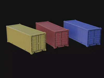 Container 3D Model Low-poly 3D model purchase
