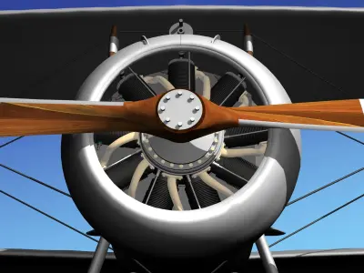Nieuport 17 Fighter V07 RAF 3D model