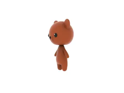 Cartoon Bear v002 character  3D model